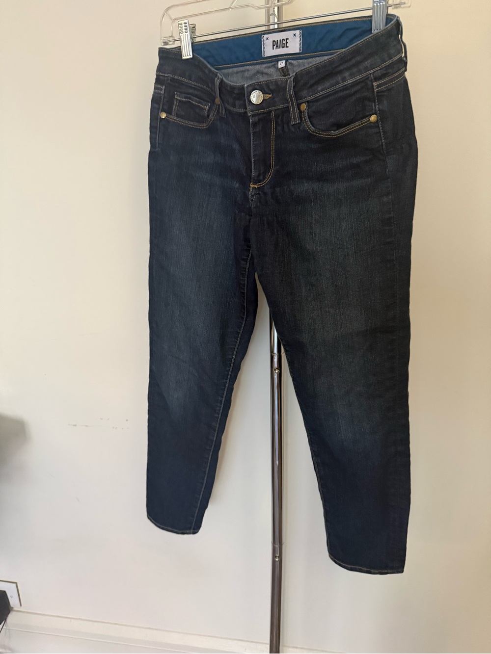 PAIGE Dark Indigo Kylie Cropped Jeans